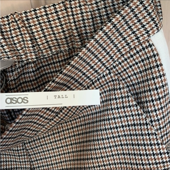 ASOS Houndstooth Tuxedo Stripe Pull on Track/ Casual Pant - Picture 14 of 15
